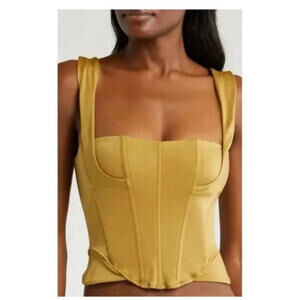 NEW We Are HAH Periwinkle Blue Knock Out Sleeveless Corset Top Size Medium